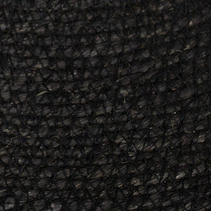 Lampara Techo Negro Fibra Natural 40 X 40 X 12 Cm