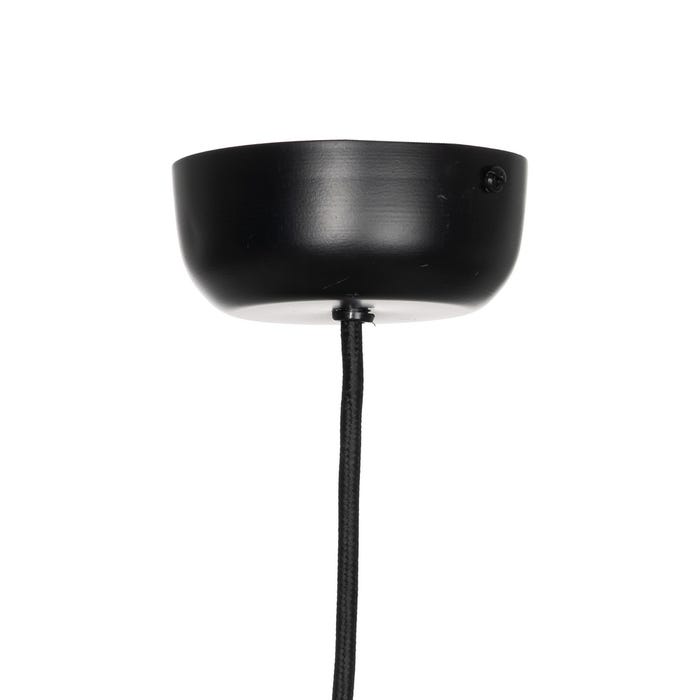 Lampara Techo Negro Fibra Natural 60 X 60 X 23 Cm