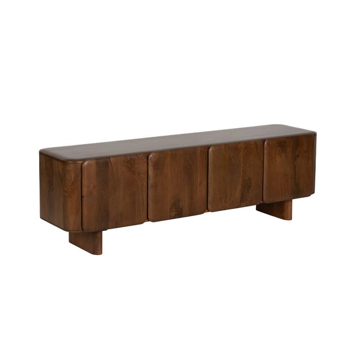 Mueble Tv Marrón Madera De Mango Salón 175 X 45 X 55 Cm