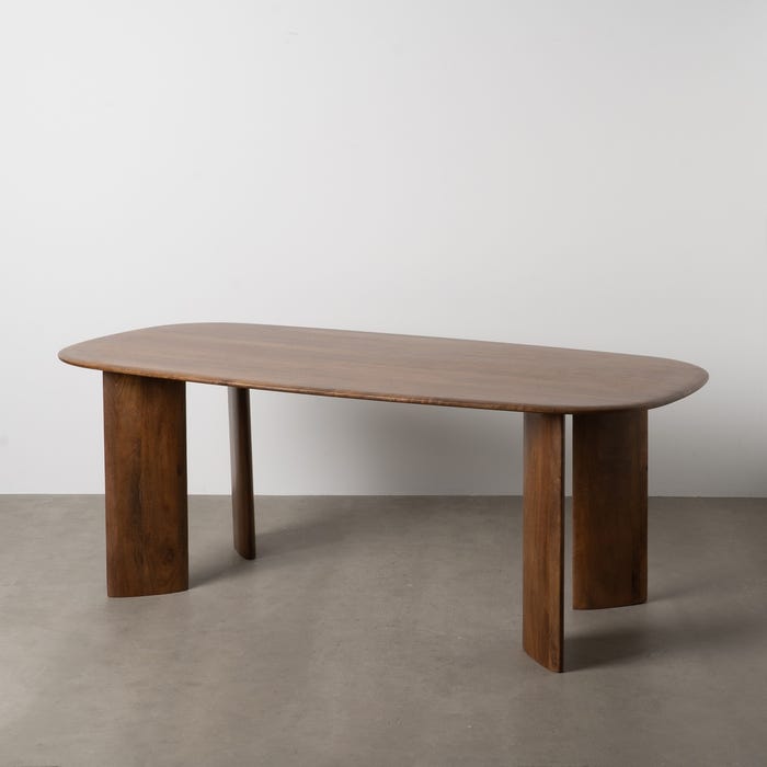 Mesa Comedor Marrón Madera De Mango 200 X 100 X 76 Cm