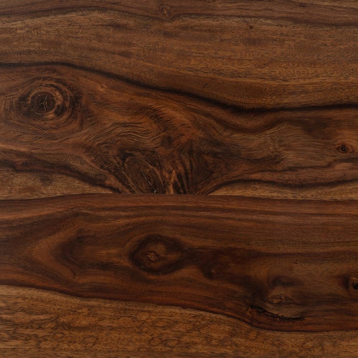 Mesa de Jantar de Madeira Marrom-Preta Sala de Estar 180 X 90 X 76 Cm