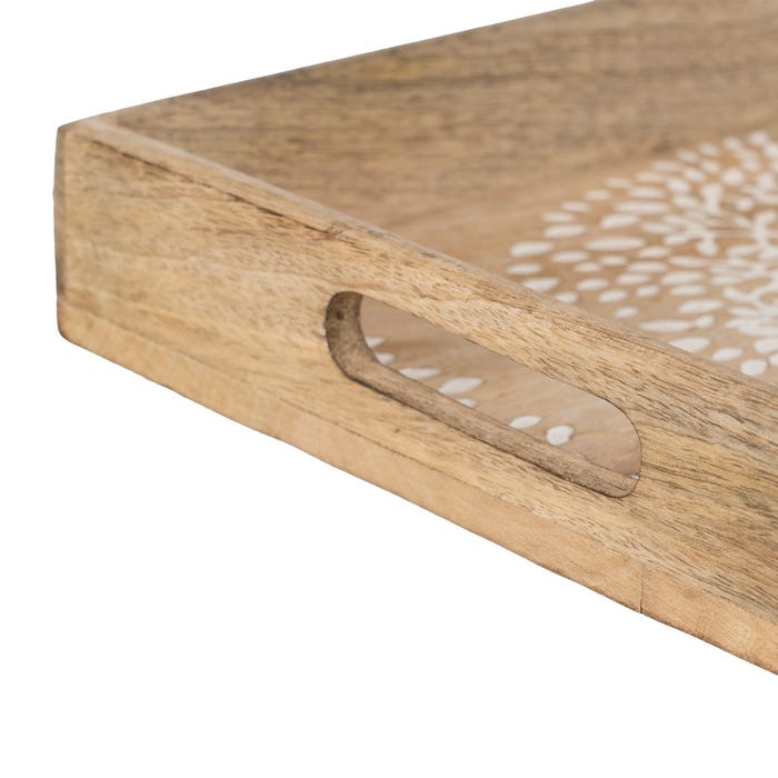 S/2 Bandejas Blanco-Natural 43,50 X 27 X 5 Cm