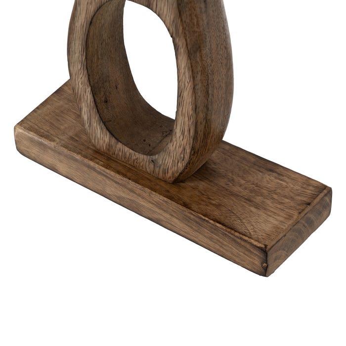 S/2 Candelabro Natural Madera De Mango 20 X 6,50 X 41 Cm