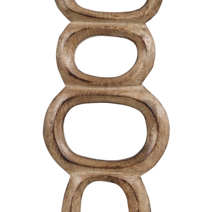 S/3 Candelabro Natural Madera De Mango 17 X 7 X 50 Cm