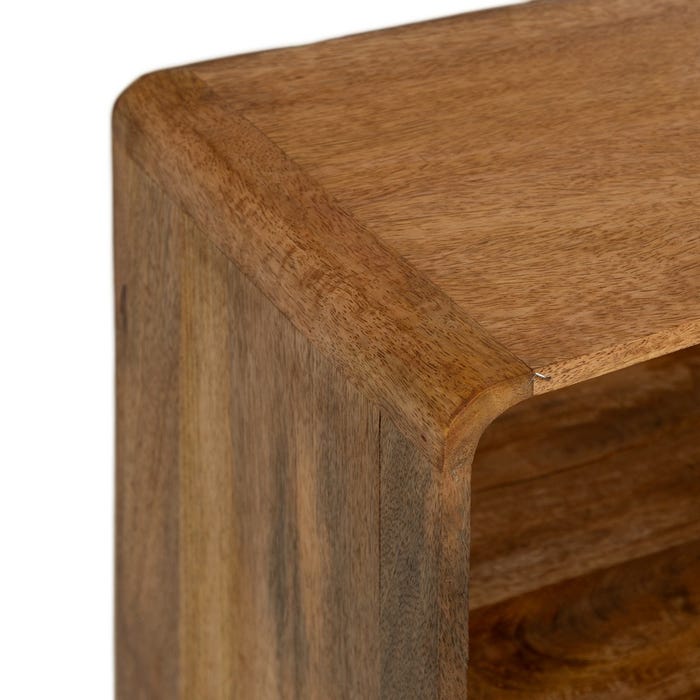 Mesita Natural Madera De Mango 29,50 X 25,50 X 64 Cm