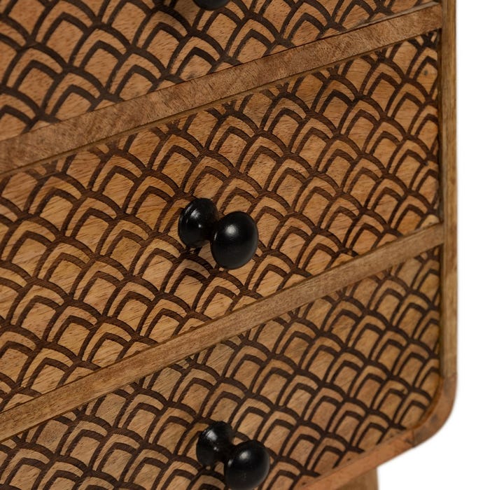 Mesita Natural Madera De Mango 29,50 X 25,50 X 64 Cm