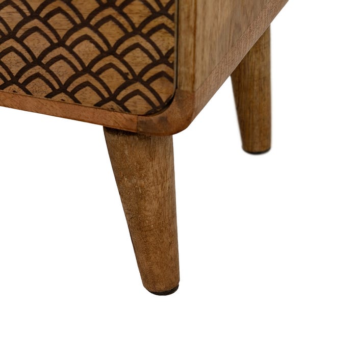 Mesita Natural Madera De Mango 29,50 X 25,50 X 64 Cm