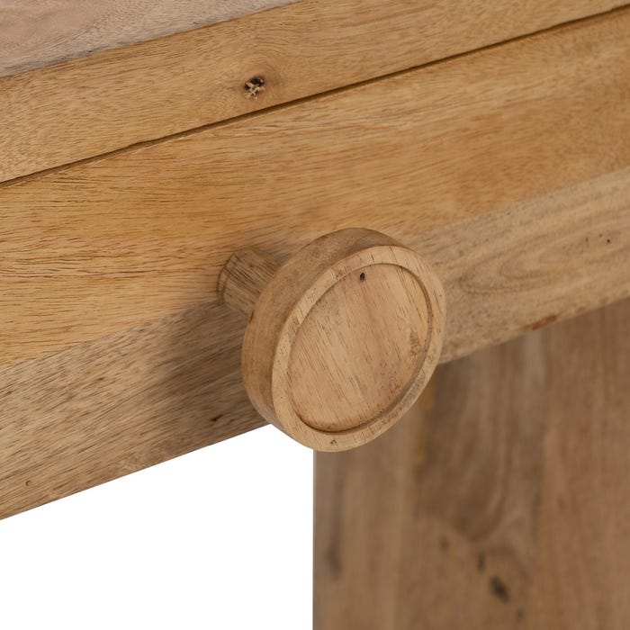 Consola Natural Madera De Mango 75 X 40 X 76 Cm
