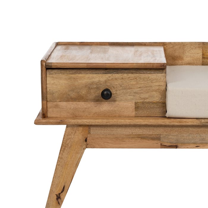 Banco Natural Madera De Mango 98 X 46 X 54 Cm