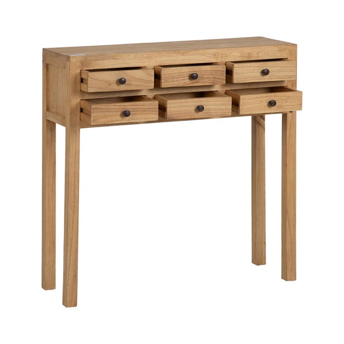 Consola Natural Madera Mindi Entrada 85 X 26 X 85 Cm
