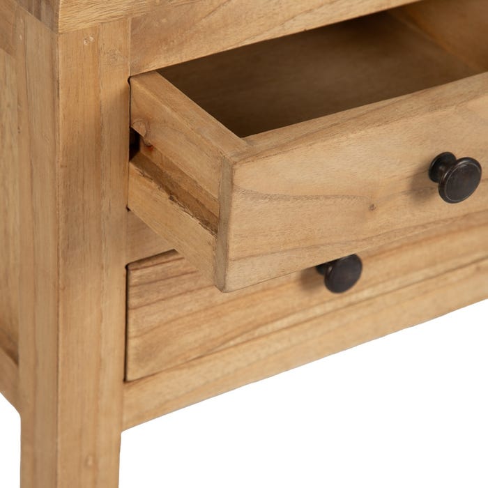 Consola Natural Madera Mindi Entrada 85 X 26 X 85 Cm