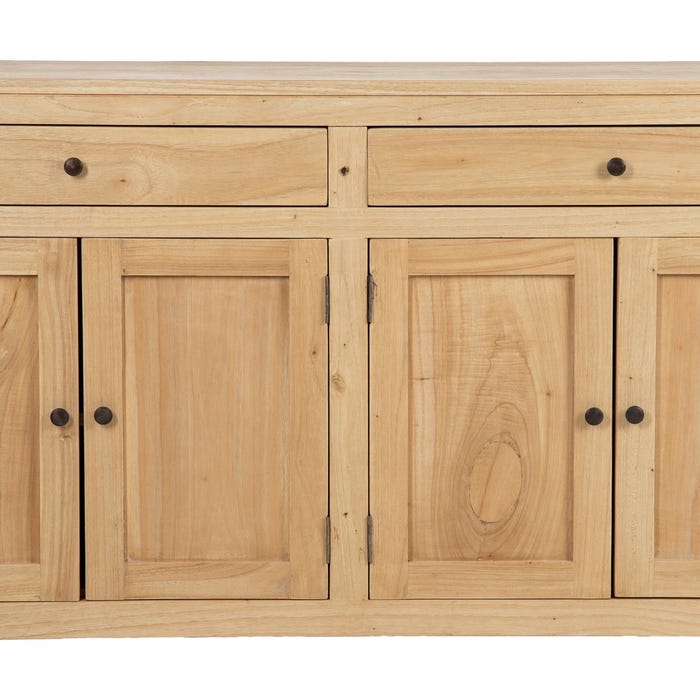 Aparador Natural Madera Mindi Salón 140 X 40 X 82 Cm