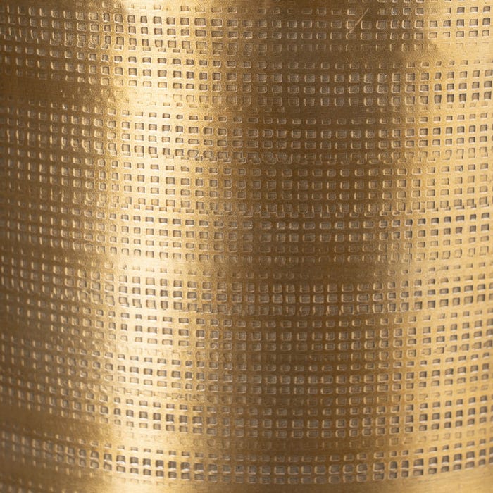 Vaso de Ouro Antigo Decoração de Metal 19,70 X 19,70 X 41,30 Cm