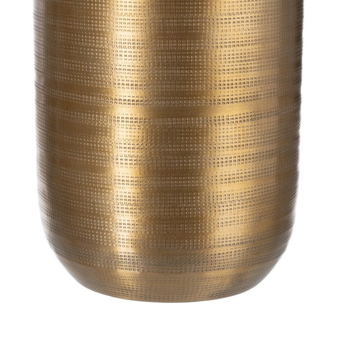 Vaso de Ouro Antigo Decoração de Metal 19,70 X 19,70 X 41,30 Cm