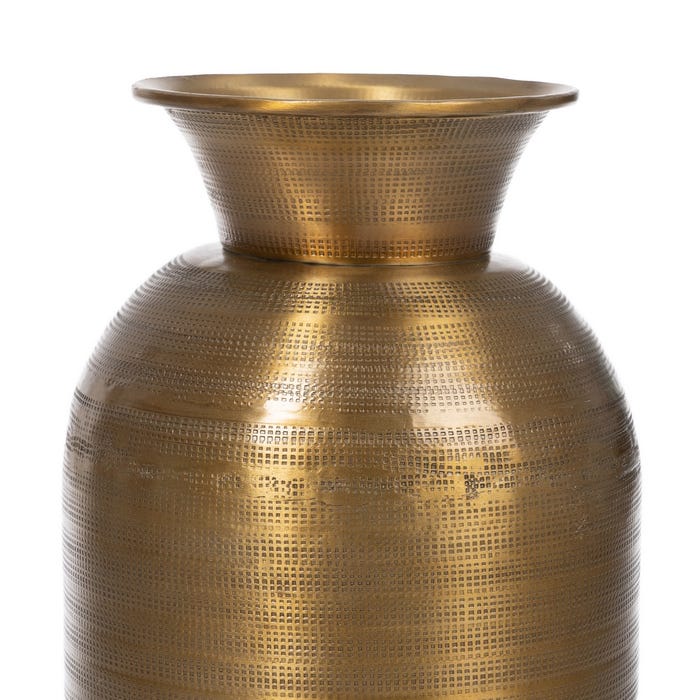 Jarrón Oro Viejo Metal Decoración 21 X 21 X 62,90 Cm