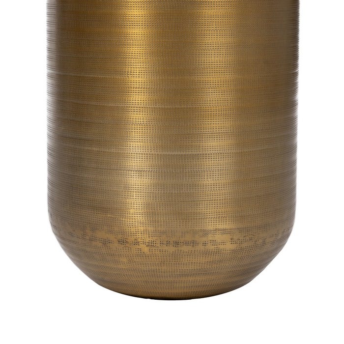 Vaso de Ouro Antigo Decoração de Metal 28 X 28 X 88,90 Cm