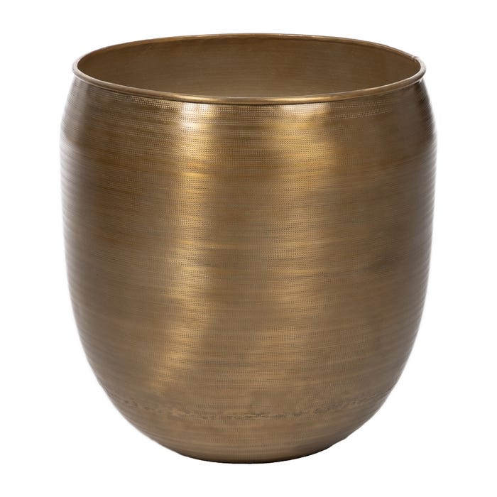S/5 Macetero Oro Viejo Metal Decoración 48,90 X 48,90 X 48,9