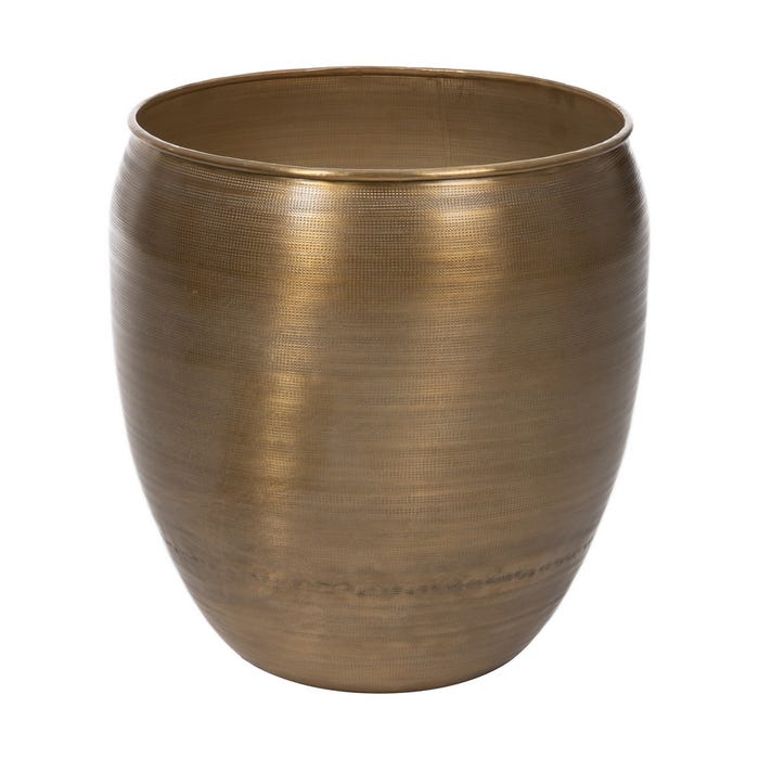 S/5 Macetero Oro Viejo Metal Decoración 48,90 X 48,90 X 48,9