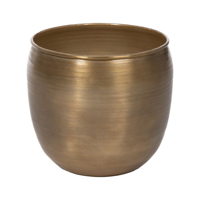S/5 Macetero Oro Viejo Metal Decoración 48,90 X 48,90 X 48,9