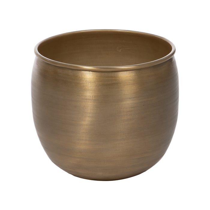 S/5 Macetero Oro Viejo Metal Decoración 48,90 X 48,90 X 48,9