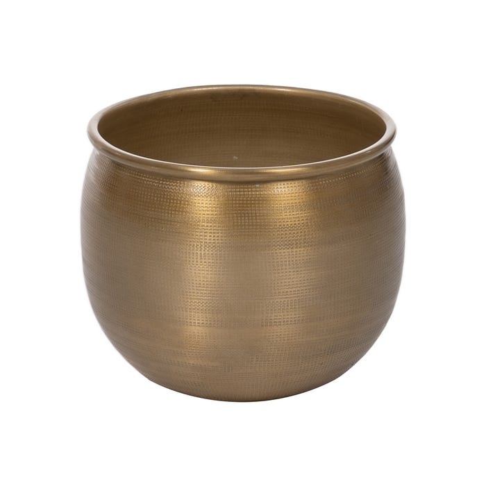 S/5 Macetero Oro Viejo Metal Decoración 48,90 X 48,90 X 48,9