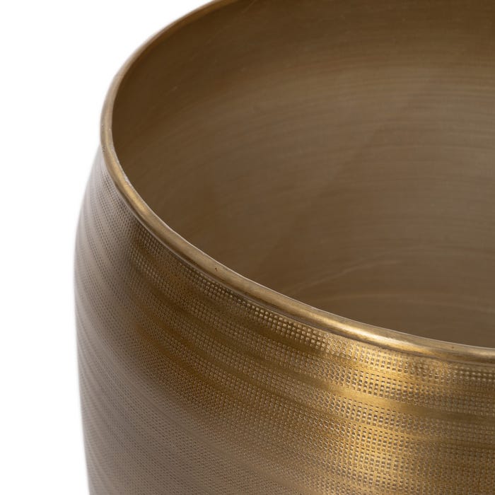 S/5 Macetero Oro Viejo Metal Decoración 48,90 X 48,90 X 48,9