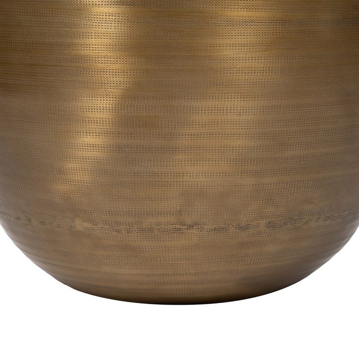 S/5 Macetero Oro Viejo Metal Decoración 48,90 X 48,90 X 48,9
