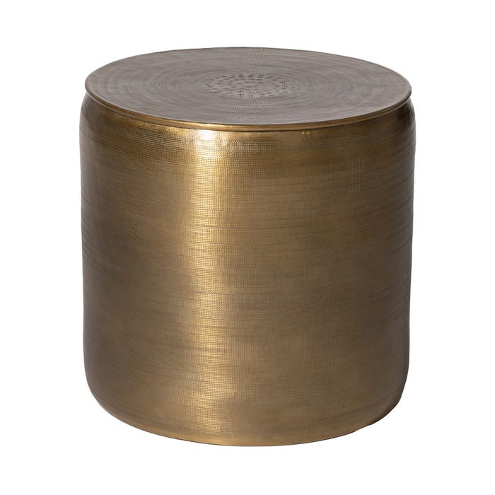 S/3 Mesa Auxiliar Oro Viejo Metal 55,90 X 55,90 X 52 Cm