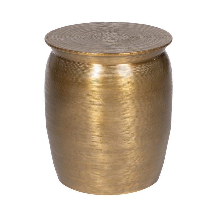 S/3 Mesa Auxiliar Oro Viejo Metal 55,90 X 55,90 X 52 Cm