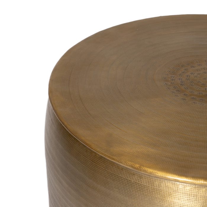 S/3 Mesa Auxiliar Oro Viejo Metal 55,90 X 55,90 X 52 Cm