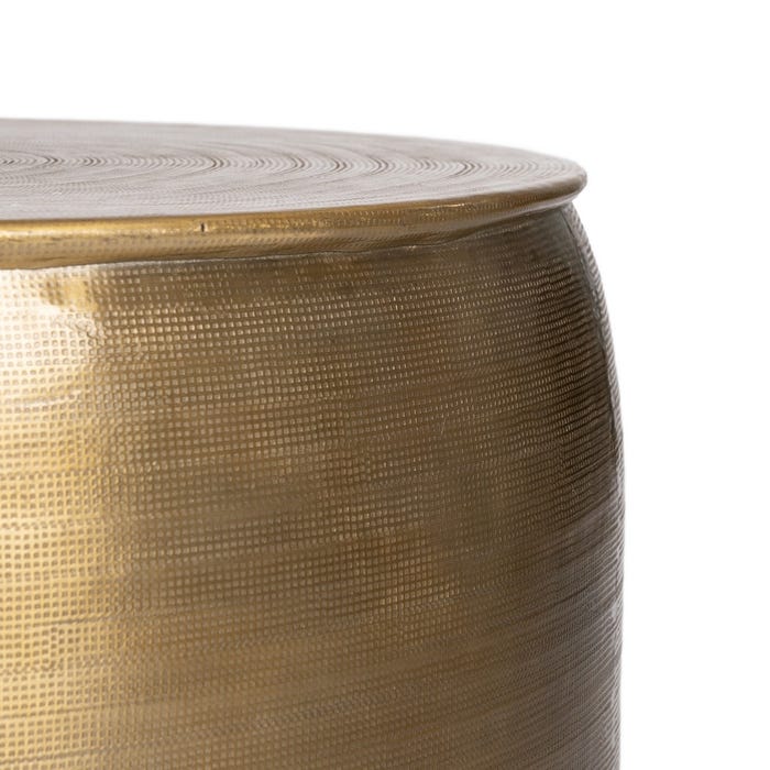 S/3 Mesa Auxiliar Oro Viejo Metal 55,90 X 55,90 X 52 Cm