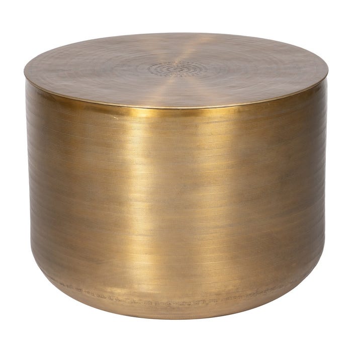 S/3 Mesa Auxiliar Oro Viejo Metal 58,50 X 58,50 X 41,90 Cm
