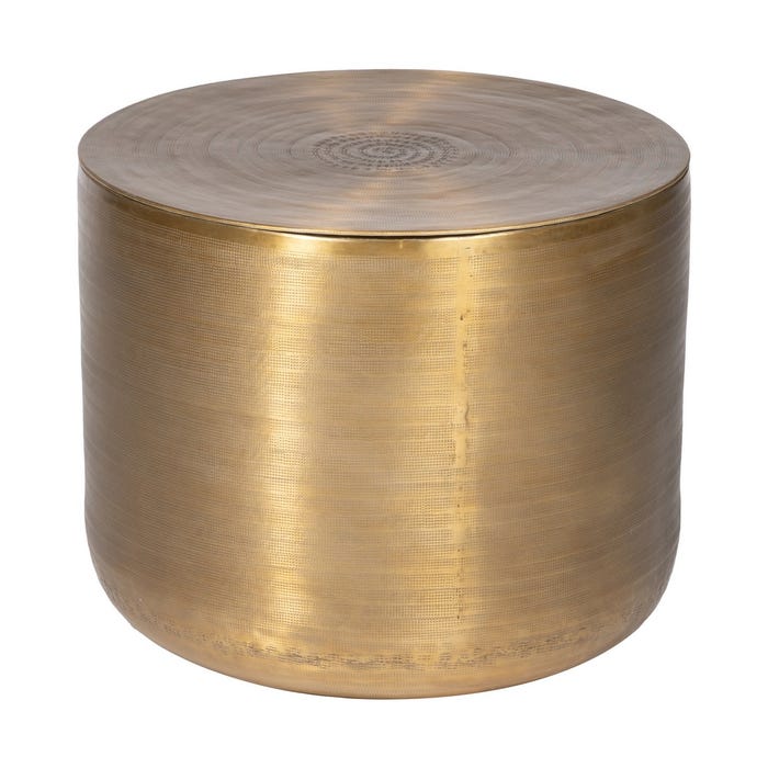 S/3 Mesa Auxiliar Oro Viejo Metal 58,50 X 58,50 X 41,90 Cm
