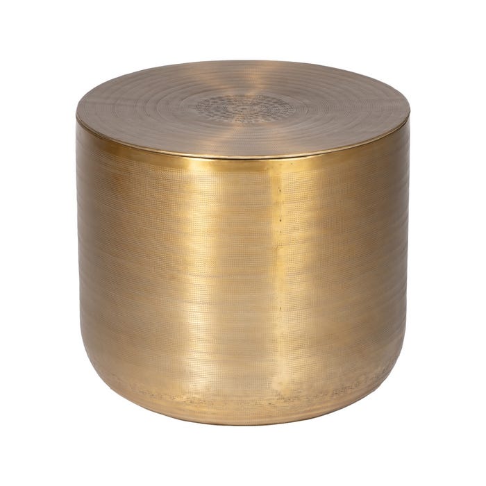 S/3 Mesa Auxiliar Oro Viejo Metal 58,50 X 58,50 X 41,90 Cm