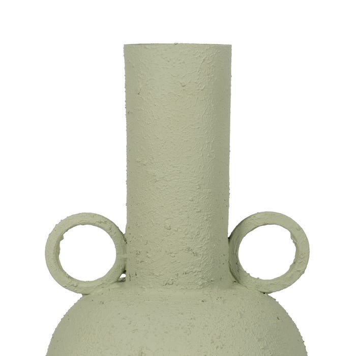 Vaso de metal verde claro 26 x 26 x 53 cm