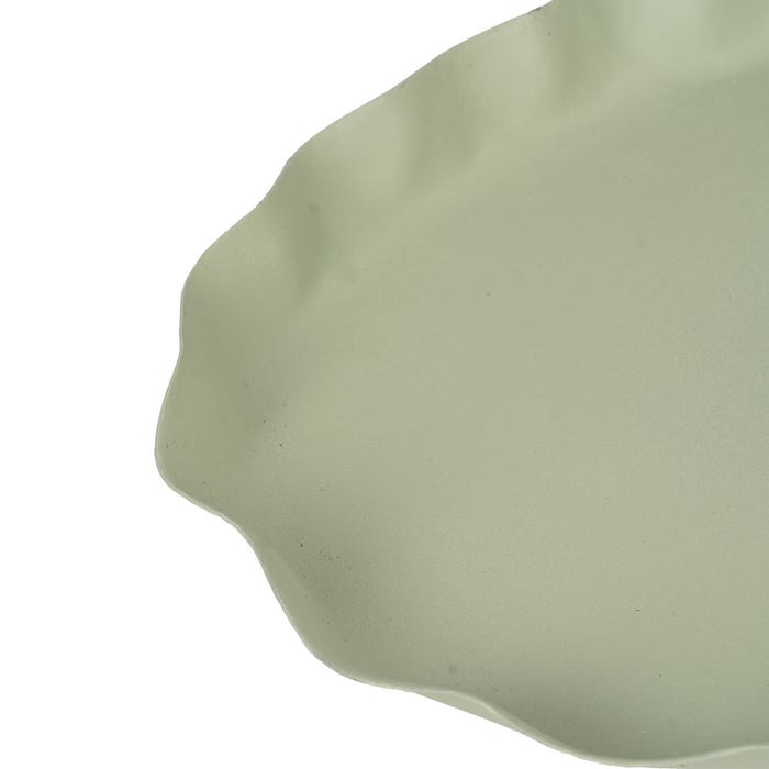 Bandeja de folha de metal verde 40 x 24 x 7 cm