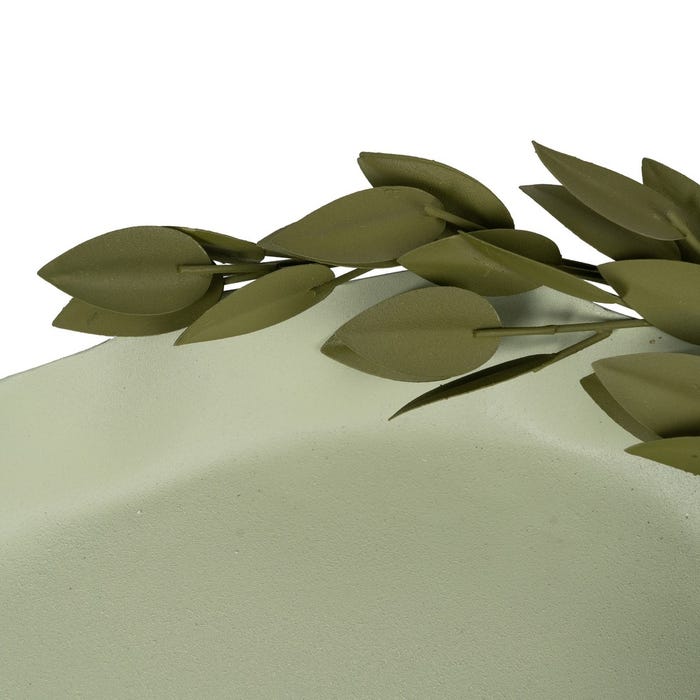 Bandeja de folha de metal verde 40 x 24 x 7 cm