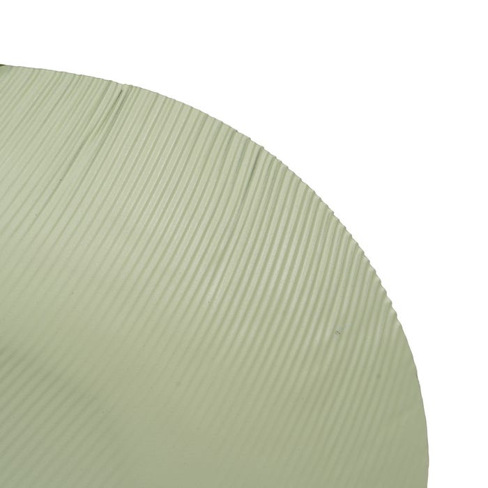 Centro de mesa de metal com folhas verdes 40 x 40 x 13 cm
