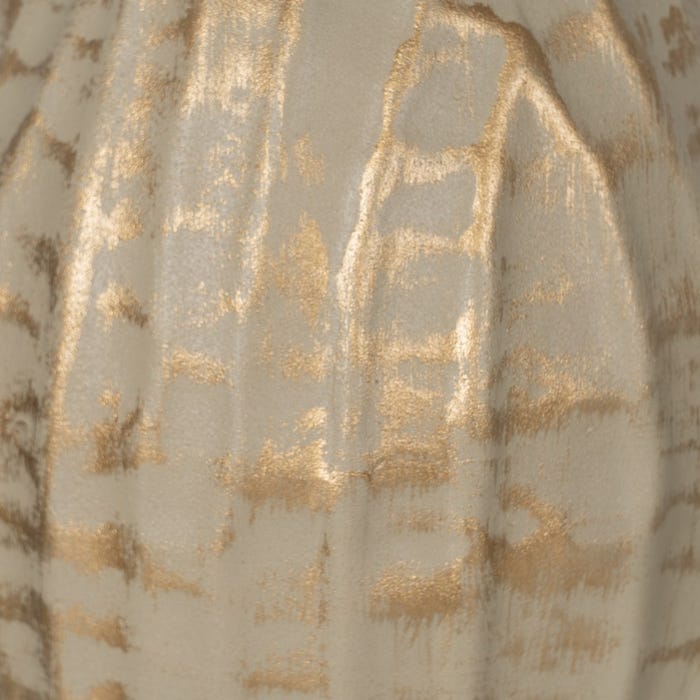 Vaso de metal dourado-bege 16 x 16 x 30 cm