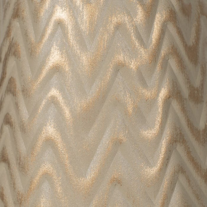 Vaso de metal dourado-bege 21 x 21 x 34 cm