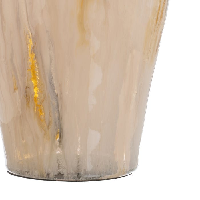 Decoração de vaso de metal e vidro 28 x 28 x 57 cm