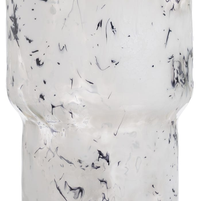 Decoração de vaso de metal e vidro 15 x 15 x 30 cm