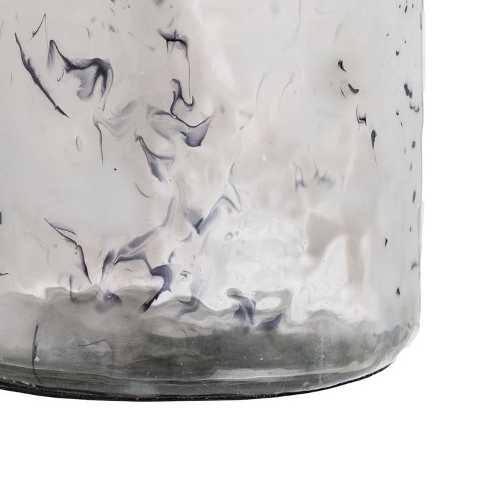 Decoração de vaso de metal e vidro 15 x 15 x 30 cm