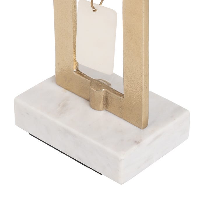 Jarrón Blanco Metal-Cristal Decoración 12,50 X 12,50 X 37 Cm