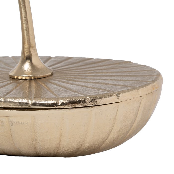 Caixa de decoração de metal dourado 31 x 21,50 x 35,50 cm