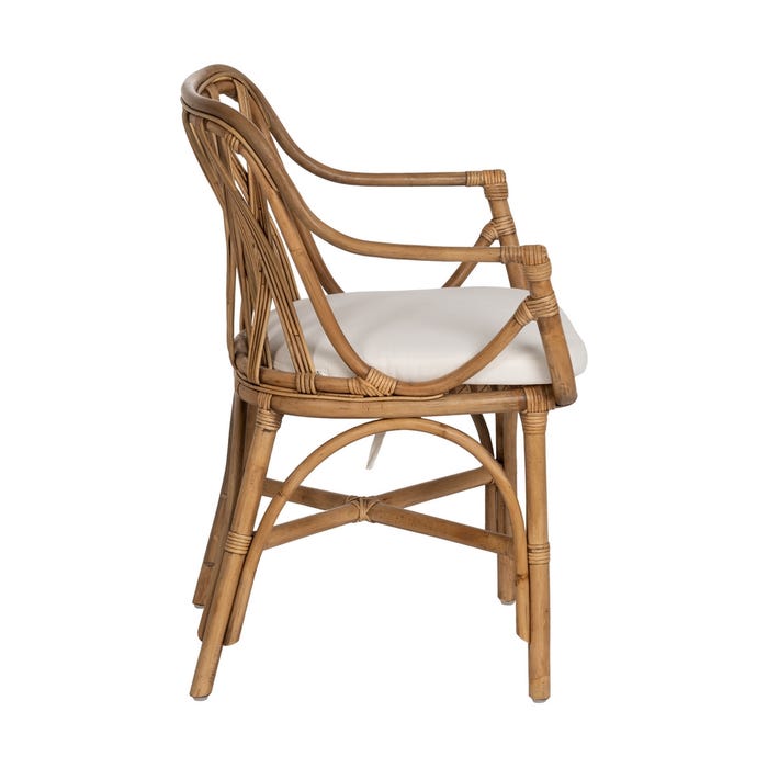 Natural Rattan Armchair Decoration 62 X 55 X 83 Cm