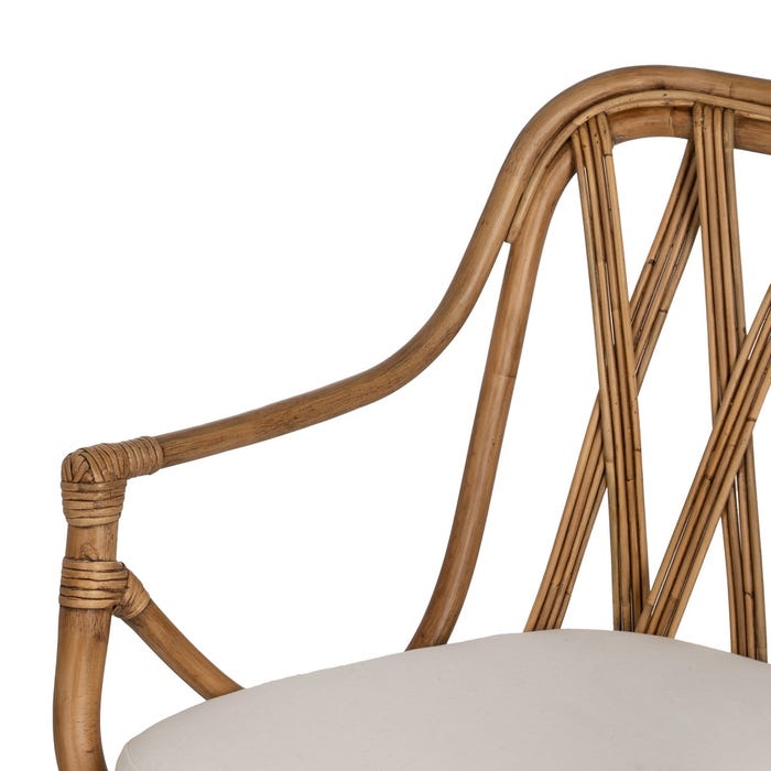 Natural Rattan Armchair Decoration 62 X 55 X 83 Cm