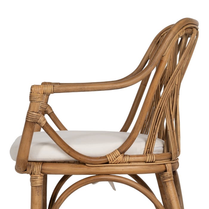 Natural Rattan Armchair Decoration 62 X 55 X 83 Cm