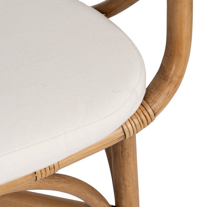 Natural Rattan Armchair Decoration 62 X 55 X 83 Cm