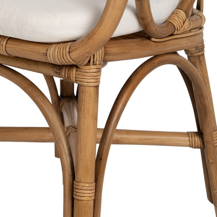 Natural Rattan Armchair Decoration 62 X 55 X 83 Cm